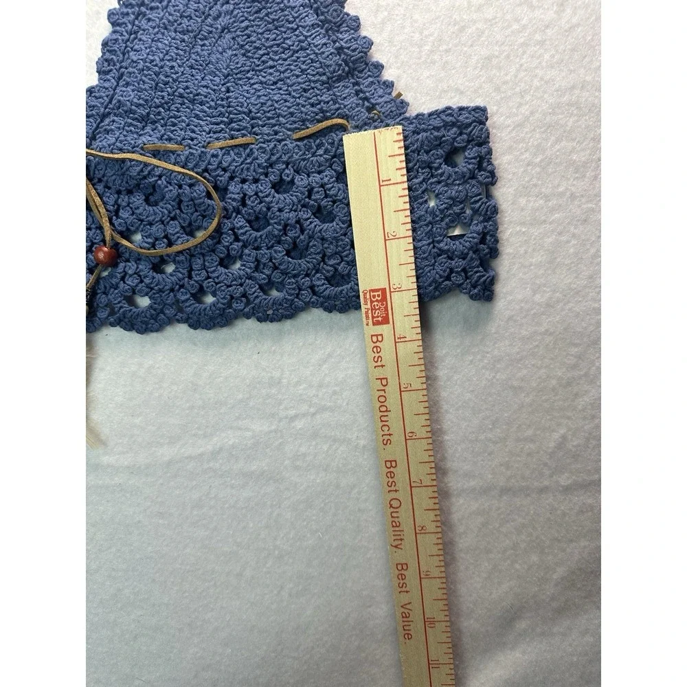 Bikini Crochet Top Denim Colored Size S/M Women's New